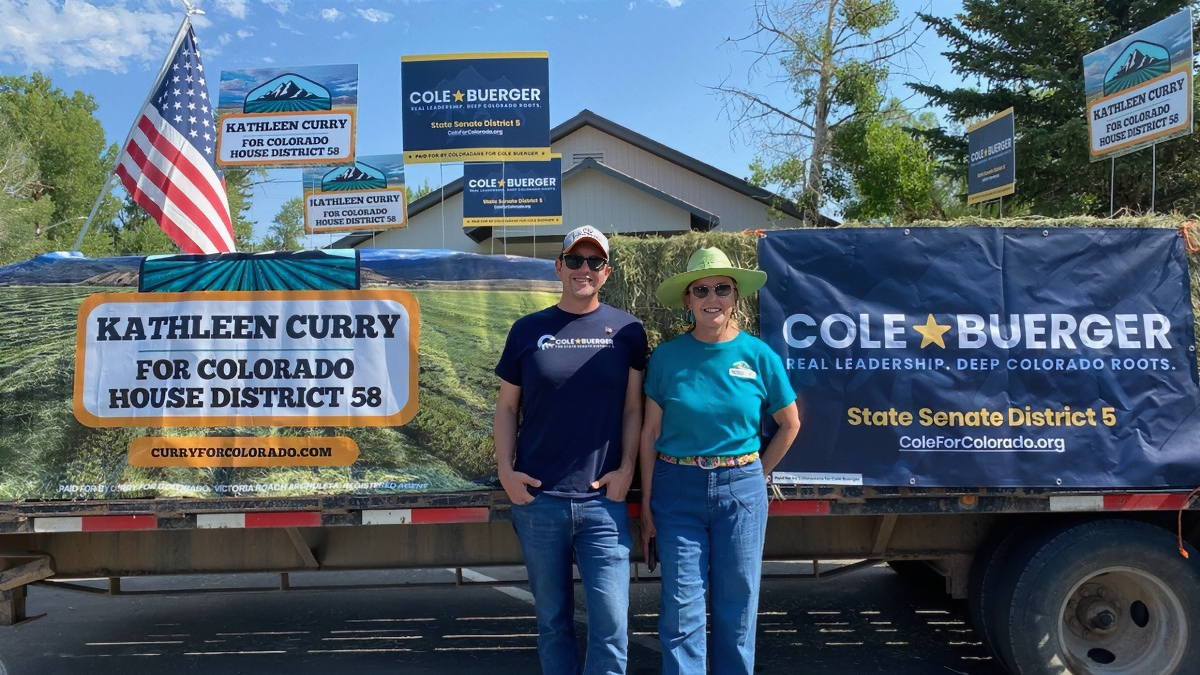 Great turnout at Cattleman's Days to help support Kathleen (with Cole Buerger, candidate for State Senate District 5)