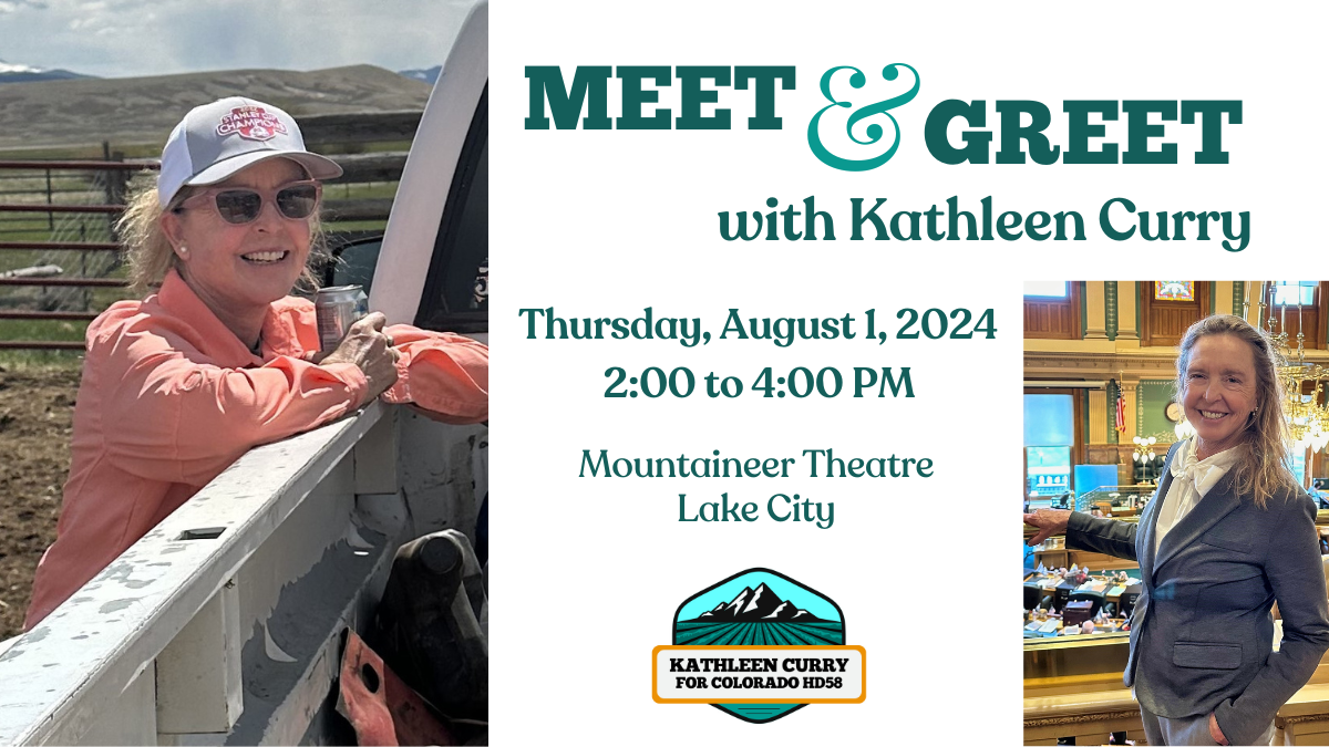 Meet Kathleen in Lake City on August 1st