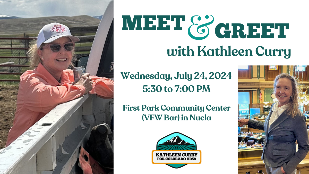 Meet Kathleen in Nucla on July 24th